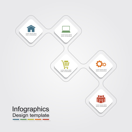 Infographic design template with place for your data. Vector illustration.のイラスト素材