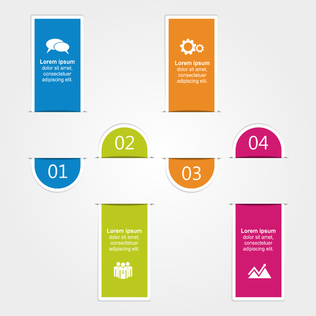 Infographic report template with place for your data. Vector illustrationのイラスト素材