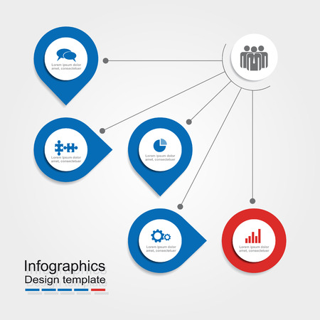 Infographic design template with place for your data. Vector illustration.のイラスト素材