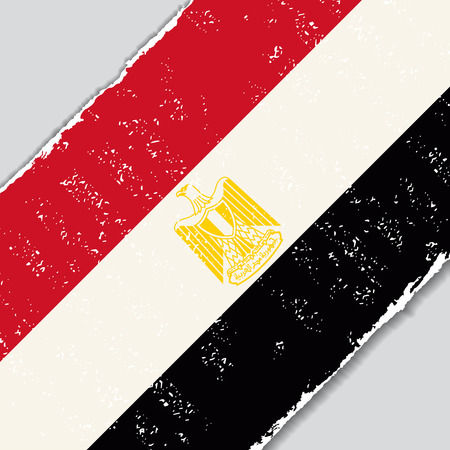 Egyptian grunge flag diagonal background. Vector illustration.のイラスト素材