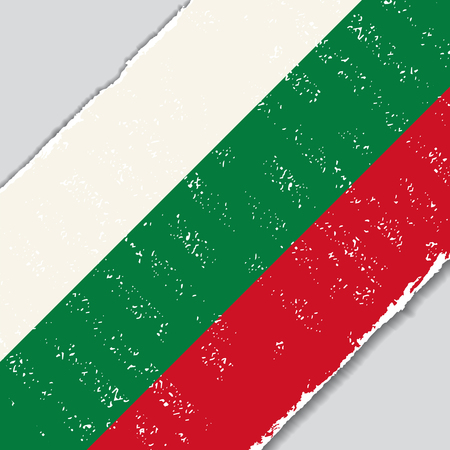 Bulgarian grunge flag diagonal background. Vector illustration.のイラスト素材