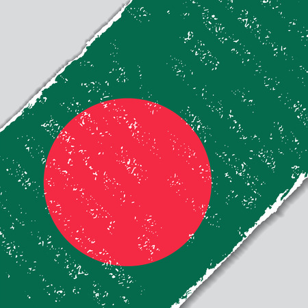Bangladeshi grunge flag diagonal background. Vector illustration.のイラスト素材
