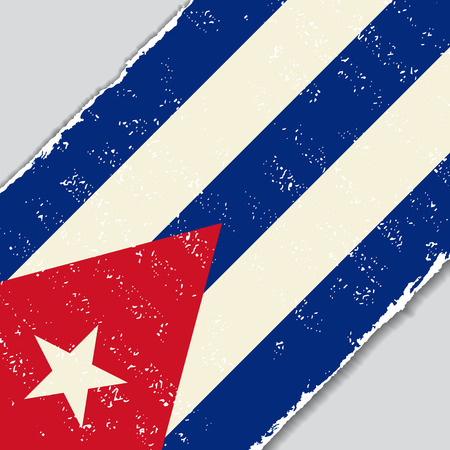 Cuban grunge flag diagonal background. Vector illustration.のイラスト素材