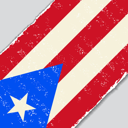 Puerto Rican grunge flag diagonal background. Vector illustration.のイラスト素材