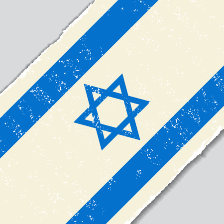 Israeli grunge flag diagonal background. Vector illustration.のイラスト素材