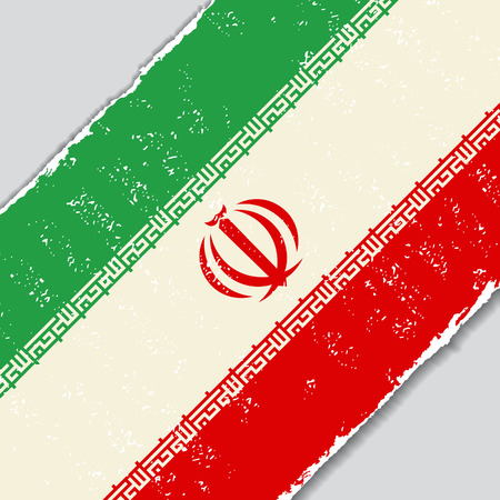 Iranian grunge flag diagonal background. Vector illustration.のイラスト素材