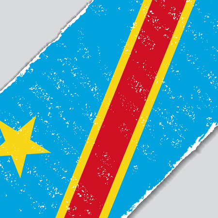 Congo grunge flag diagonal background. Vector illustration.のイラスト素材