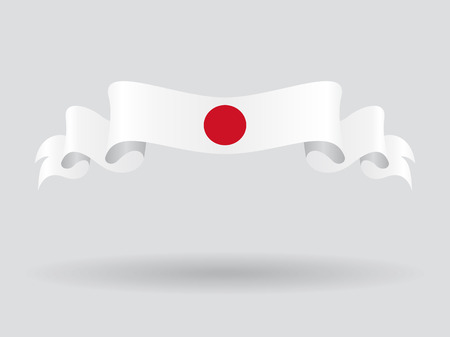 Japanese wavy flag. Vector illustration.のイラスト素材