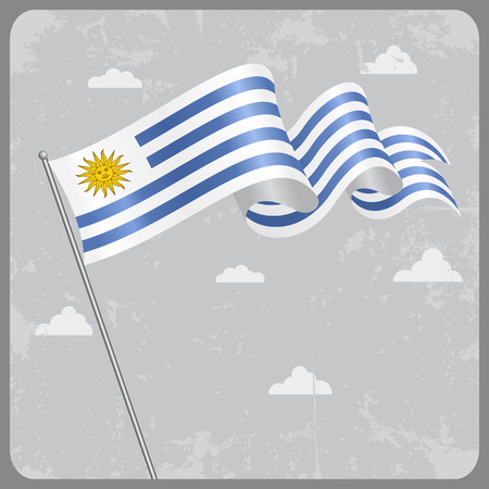 Uruguayan wavy flag.のイラスト素材