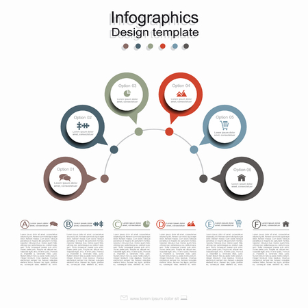 Infographic design template with place for your data. Vector.のイラスト素材