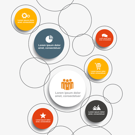 Infographic design template with place for your text. Vector illustration.のイラスト素材