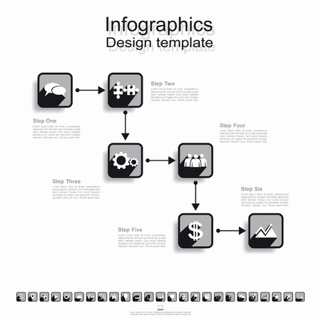Timeline design template with place for your data. Vector illustration.のイラスト素材