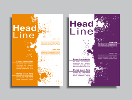 Report brochure cover book design template. handout illustration.のイラスト素材