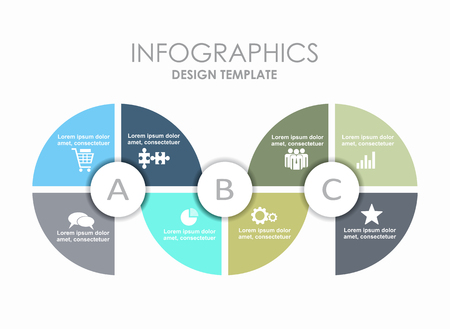 Illustration pour Infographic template. Can be used for workflow layout, diagram, business step options, banner, web design. - image libre de droit