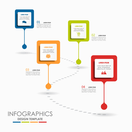 Infographic template. Vector illustration. Can be used for workflow layout, diagram, business step options, banner, web design.のイラスト素材