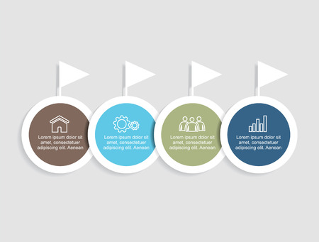 Infographic template. Vector illustration. Can be used for workflow layout, diagram, business step options, banner.のイラスト素材