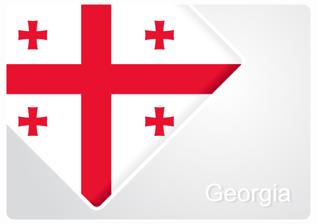 Georgian flag design background. Vector illustration.のイラスト素材