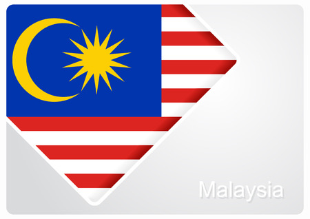 Malaysian flag design background. Vector illustration.のイラスト素材
