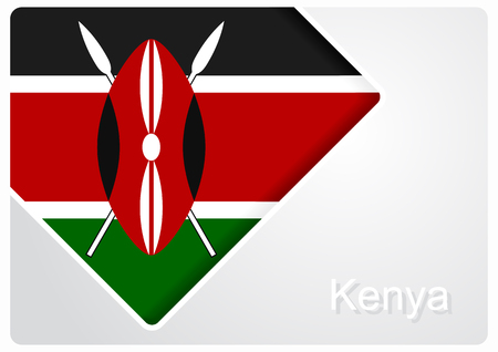 Kenyan flag design background. Vector illustration.のイラスト素材