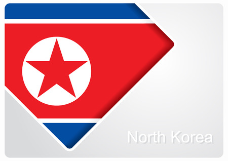 North Korean flag design background. Vector illustration.のイラスト素材