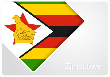 Zimbabwean flag design background. Vector illustration.のイラスト素材
