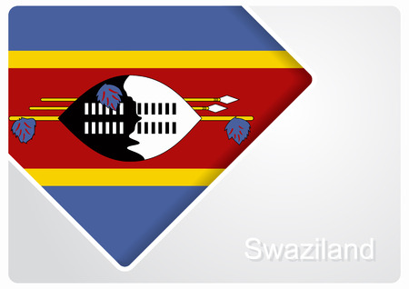 Swaziland flag design background. Vector illustration.のイラスト素材