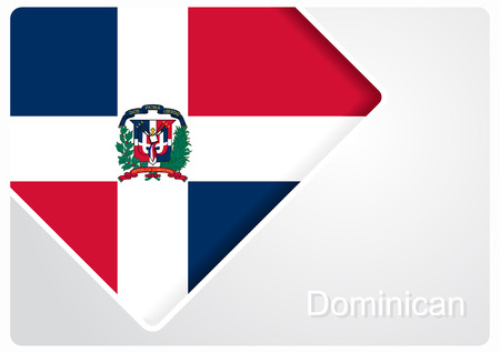 Dominican Republic flag design background. Vector illustration.のイラスト素材
