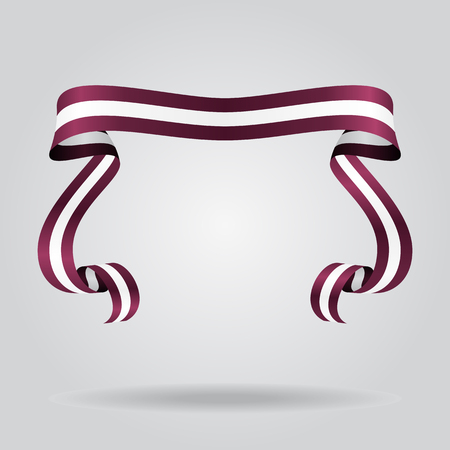 Latvian wavy flag abstract background. Vector illustration.のイラスト素材