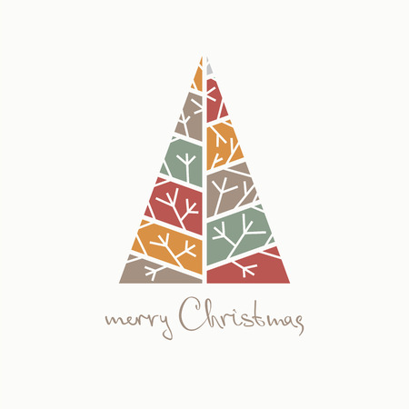 Merry Christmas greeting card design template layout. Vector illustration.のイラスト素材