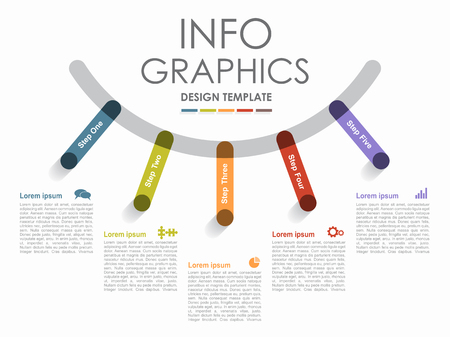 Infographic design template with place for your data. Vector illustration.のイラスト素材