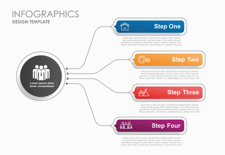 Infographic design template with place for your text. Vector illustration.のイラスト素材