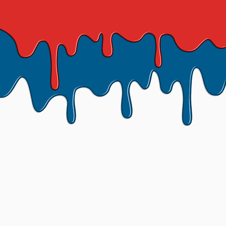 Different paint dripping, abstract blob. Vector illustration.のイラスト素材