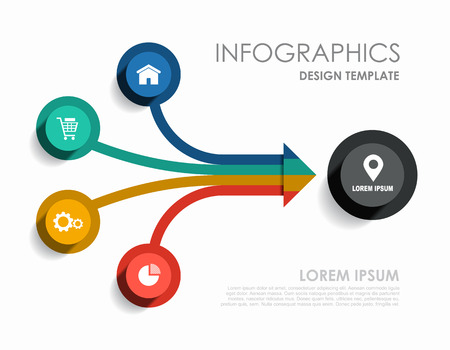 Infographic design template with place for your text. Vector illustration.のイラスト素材