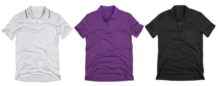 Set of polo shirt solated on white background.の写真素材