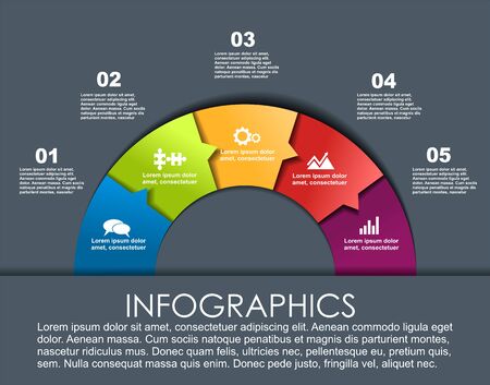Infographic design template with place for your data. Vector illustration.のイラスト素材