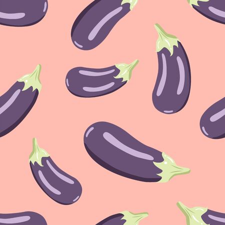 Abstract eggplant seamless wallpaper pattern background. Vector illustration.のイラスト素材