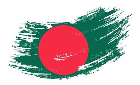 Bangladeshi flag grunge brush background. Vector illustration.のイラスト素材