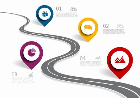 Infographic design template with place for your data. Vector illustration.のイラスト素材