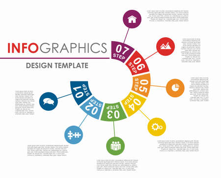 Infographic design template with place for your data. Vector illustration.のイラスト素材