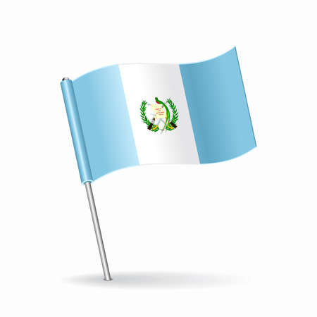Guatemalan flag map pointer layout. Vector illustration.のイラスト素材