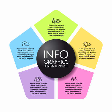 Infographic design template with place for your data. Vector illustration.のイラスト素材