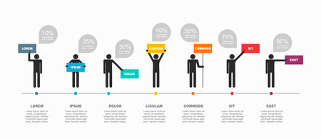 Infographic design template with place for your data. Vector illustration.のイラスト素材