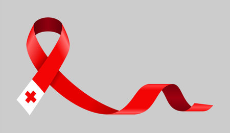 Tonga flag stripe ribbon wavy background layout. Vector illustration.のイラスト素材