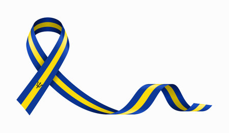 Barbados flag stripe ribbon wavy background layout. Vector illustration.のイラスト素材