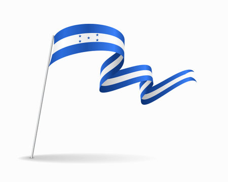 Honduras flag wavy background layout. Vector illustration.のイラスト素材