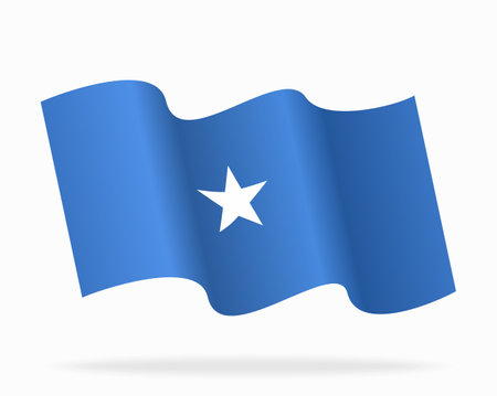 Somalian flag wavy background layout. Vector illustration.のイラスト素材