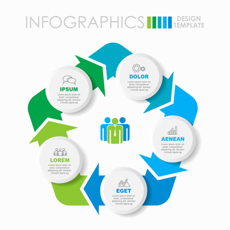 Infographic design template with place for your data. Vector illustration.のイラスト素材