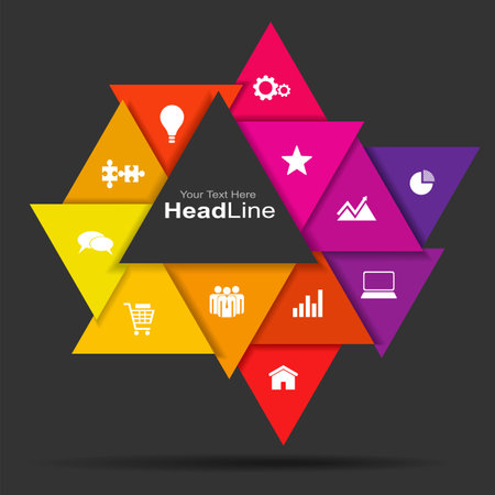 Infographic design template with place for your data. Vector illustration.のイラスト素材