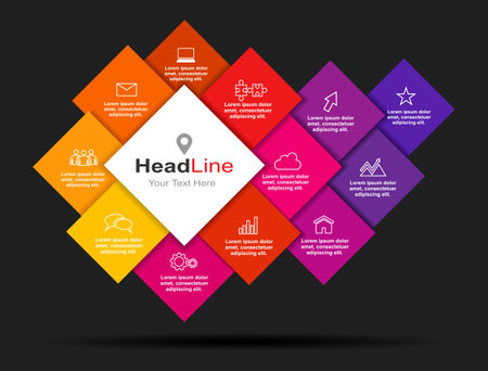 Infographic design template with place for your data. Vector illustration.のイラスト素材
