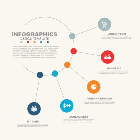 Infographic design template with place for your text. Vector illustration.のイラスト素材